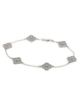 Van Cleef & Arpels Sweet Alhambra Diamond Bracelet 18K White Gold